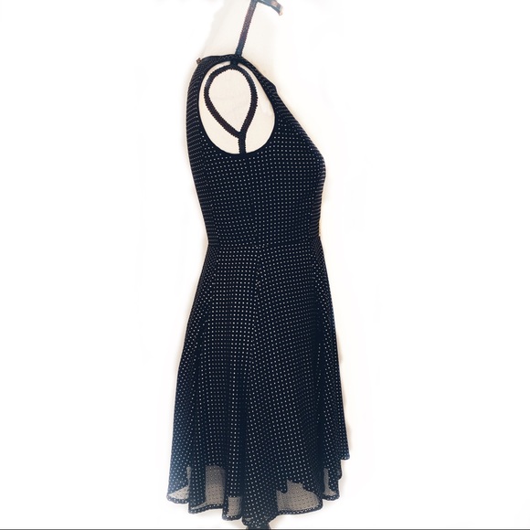 Express Black Cocktail Dress with Mesh Detail - Picture 3 of 6